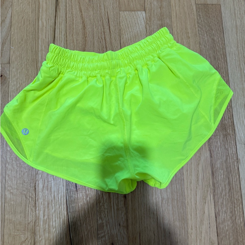 Lululemon Athletica Neon Yellow Athletic Shorts